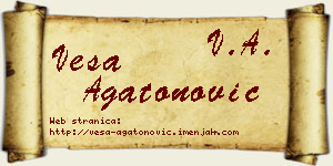 Vesa Agatonović vizit kartica